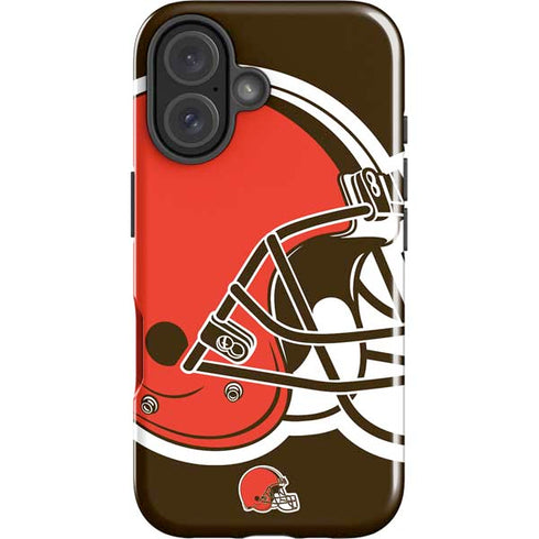 NFL Cleveland Browns Large Logo iPhone 16 Plus Impact Case